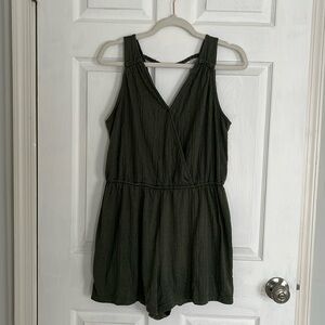 Army green romper